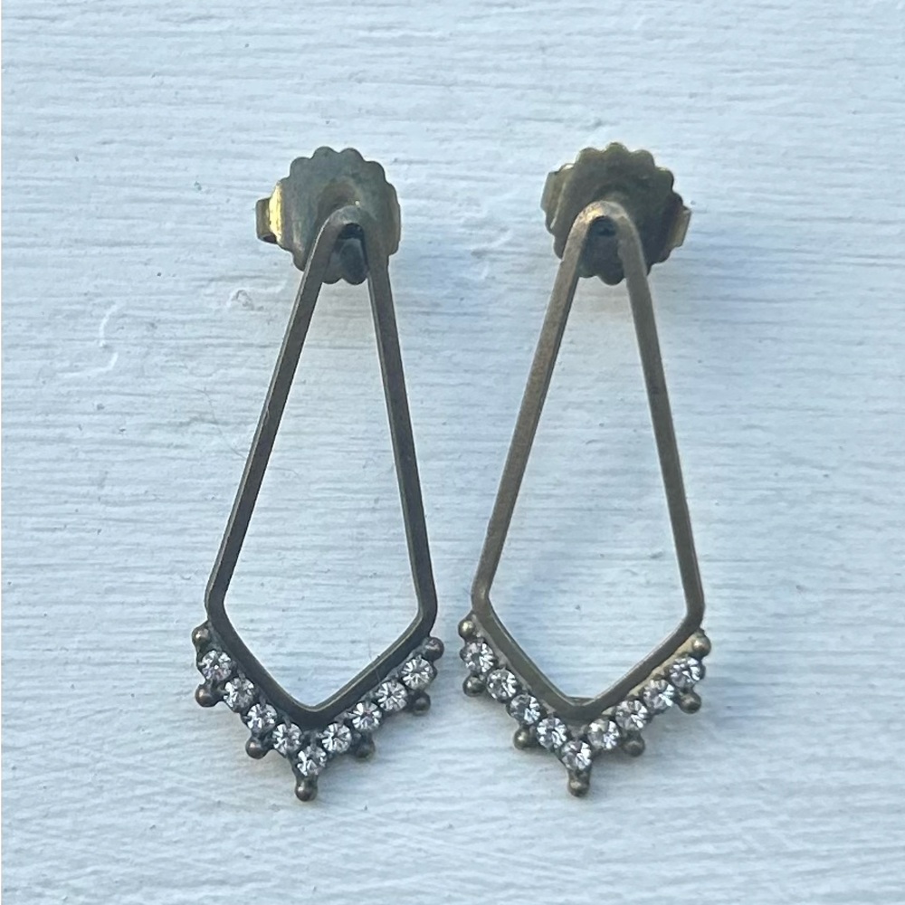 NWOT Sorrelli Brass Earrings with Crystals